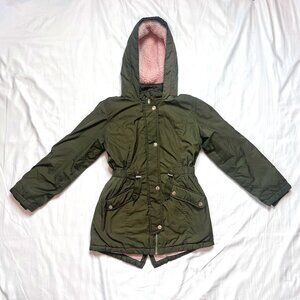 Members Mark Girl's Ultimate Snow Jacket 7/8 Green & Pink Winter Coat Youth